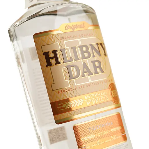 Горілка Хлібний дар Пшенична, 40%, 0,5 л - фото 5