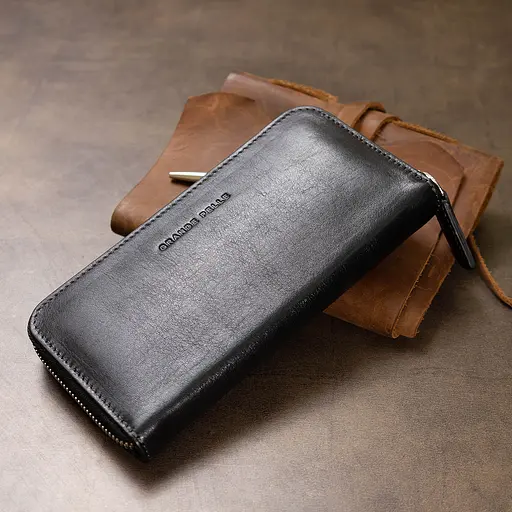 Кожаный женский кошелек Grande Pelle 19.5х10х2.5 см acs0018780 - фото 9