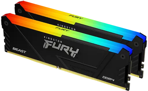 Оперативная память Kingston Fury 32GB (2x16GB) DDR4 3200MHz Beast RGB Black (KF432C16BB2AK2/32)