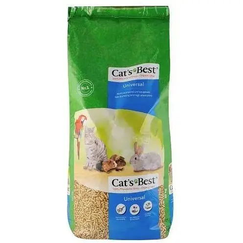 Наполнитель Cat’s Best Universal для домашних животных деревянный 40 л/22 кг - фото 1