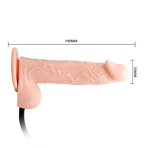 Надувний фалоімітатор LyBaile Inflatable Dong 19 см тілесний - фото 5