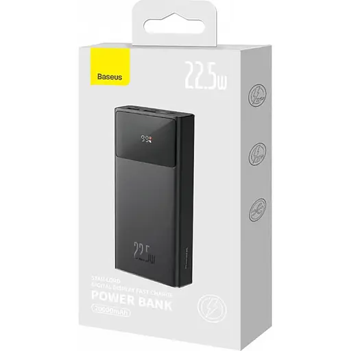 Внешний аккумулятор Baseus павербанк Star-Lord 20000mAh PD 22.5W Black (PPXJ080001) - фото 6