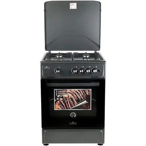 Плита газова Castle CG-60H чорний графіт