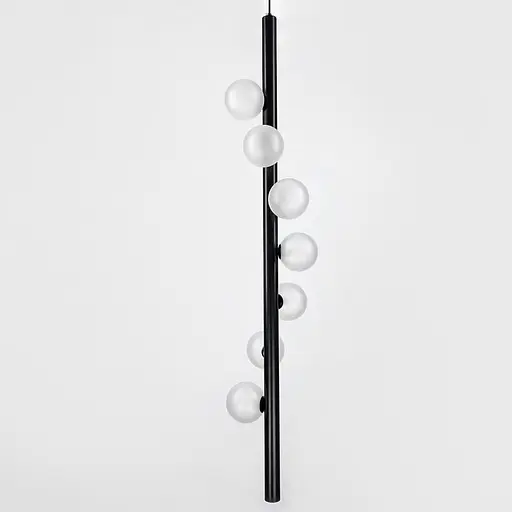 Подвес с 7 миниатюрными плафонами в черном корпусе 120 см Ст. SGJ 3-1200V BK | Line F - фото 1