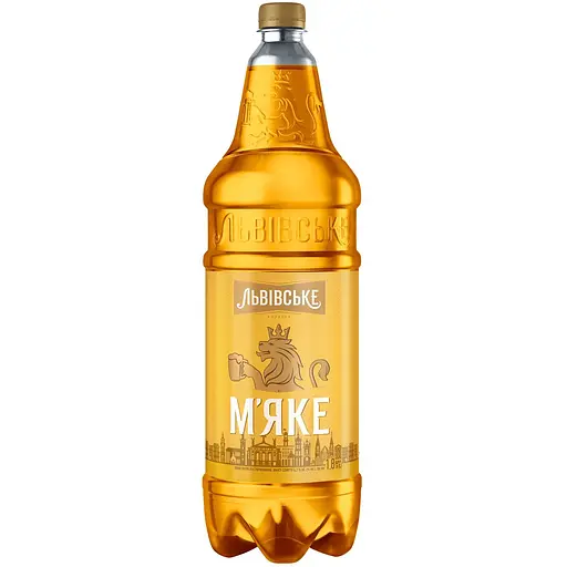 Пиво Львівське М'яке 4.2% 1.8 л - фото 1
