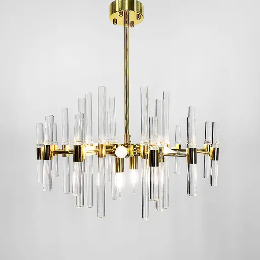 Люстра-реплика Alinar Crystal на 8 ламп (диаметр 60 см) Line.F MJ 139/8 GD - фото 2