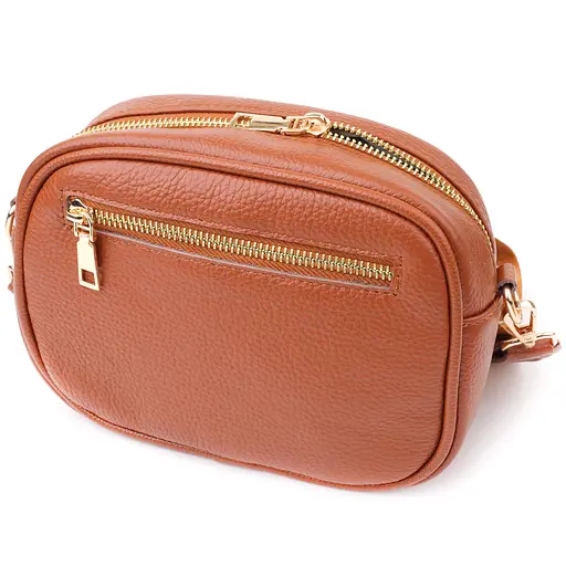 Стеганая сумка для женщин Vintage из натуральной кожи 20х14х7 см sum0027544 - фото 2