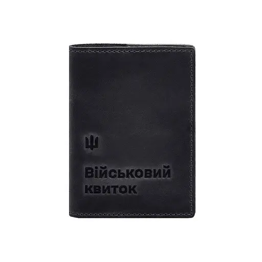 Кожаная обложка для военного билета 7.3 синий Crazy Horse - фото 10