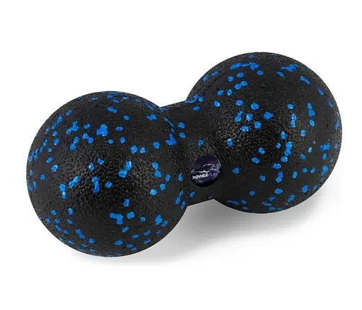 Набір для масажу та йоги PowerPlay PP_4097 (Ролик 30*10 + 2-ва мячі) Blue + гумка 7.5 кг (PP_4097_Blue) - фото 4