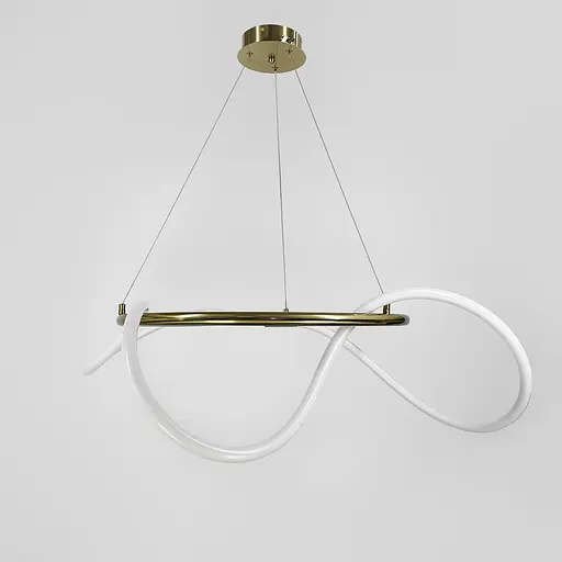 Латунная кольцевая люстра с гибкой LED лентой Ø95 см (кольцо 60 см) | Ст. JU 22N-600 AB | Line F - фото 8