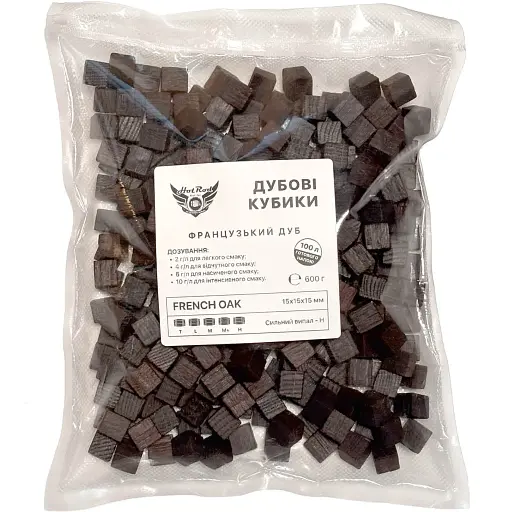 Кубики дубові Hot Rod Distiller French Oak H на 100 л MegaPack