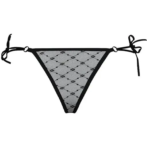 Трусики на завязочках по бокам Passion Exclusive ZITA Thong Black L/XL - фото 6