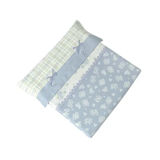 Постельное белье Lotus Home Sita сатин евро бело-голубое (svt-2000022346498) - фото 5