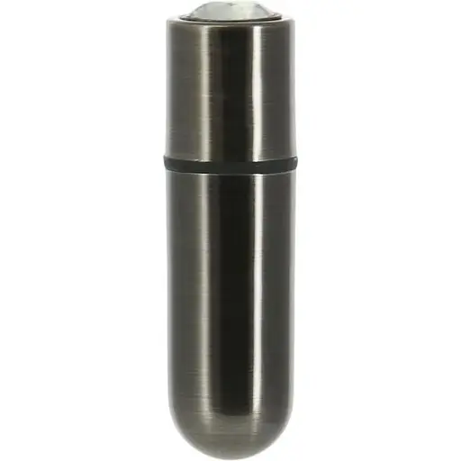 Вибропуля PowerBullet First-Class Bullet 2.5″ with Key Chain Pouch Gun Metal 9 режимов вибрации