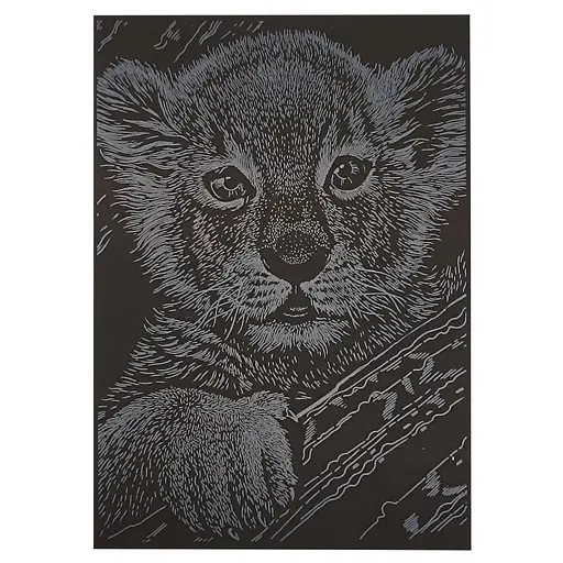 Гравюра А5 "Тигренок" ГрА5с-16 эконом вариант в пакете 21 х 14,8 см
