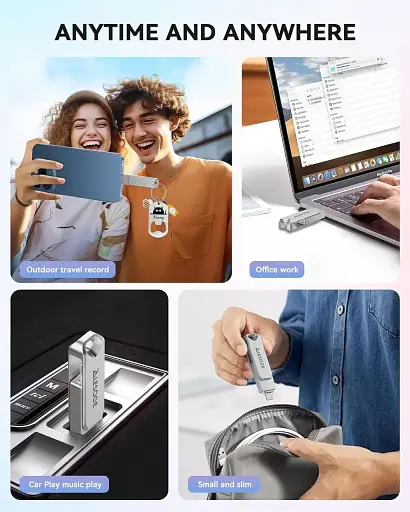 USB-накопичувач LESOGE Apple MFi Certified USB Flash Drive 128 ГБ - фото 6