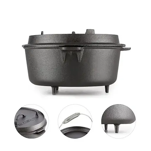 Чугунный котелок Klarstein Hotrod 145 Dutch Oven (10029168) - фото 4