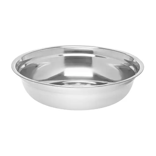 Миска кухонная из пищевой нержавеющей стали Ø 25 см H 6.5 см 2 л, Interos Серебристый 87611 - фото 1