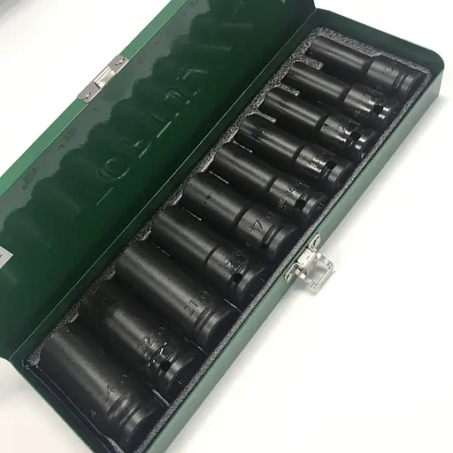 Комплект довгих головок торцевих ударних 1/2, 10-24 мм 10 од. Toptul hoz0007652 - фото 3