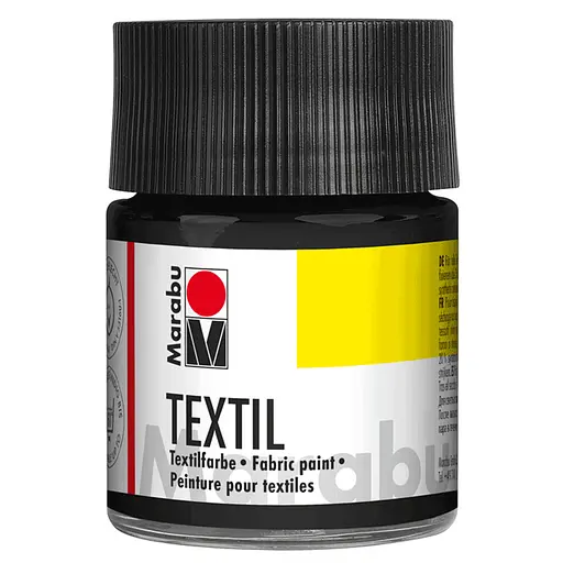 Фарба для світлих тканин (073) Чорна 50 мл Marabu - фото 1