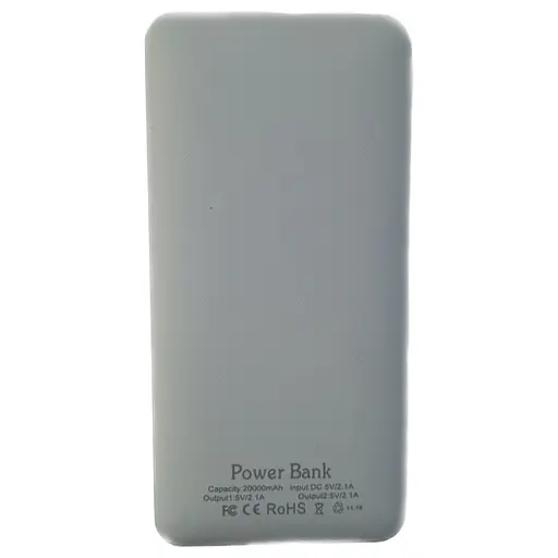 УМБ Power Bank 20000mAh повербанк с экраном и фонариком White (11226) - фото 3