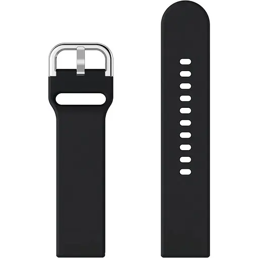 Ремінець DK CDK для Xiaomi Haylou LS02 "S" 20mm Silicone Sport Band Classic (012194) (black) - фото 2