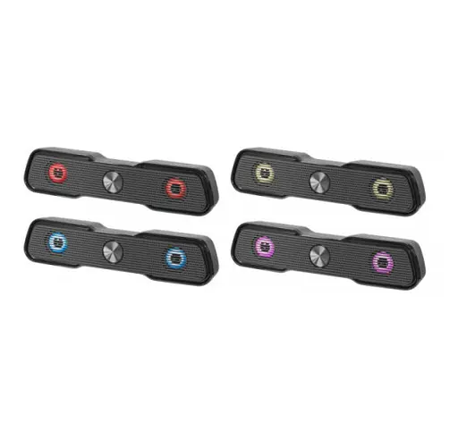 Акустическая система саундбар Defender Z1 6Вт USB с подсветкой (Черный) - фото 5