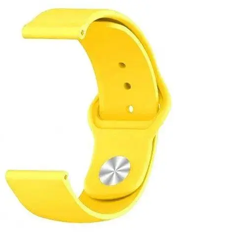 Ремінець Silicone 22mm Samsung Watch Gear S3/Samsung Watch 46mm/Xiaomi Amazfit Жовтий - фото 1