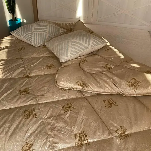 Зимнее Одеяло Баранчик Двуспальное 175 х 210 Бежевое - фото 4