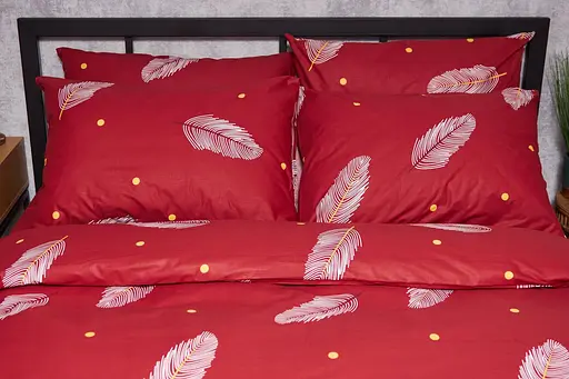 Комплект постільної білизни Moon&Star Бязь Gold Люкс Lipstick King Size 220x240 наволочки 2х40х60 - фото 3