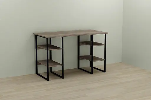 Комп'ютерний стіл Ferrum-decor Карен 75x120x70 чорний ДСП Дуб Сонома Труфель 16мм (FRD-102062)