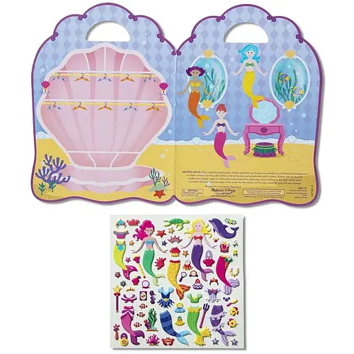 Наклейки Melissa & Doug Русалки объемные многоразовые (MD19413) - фото 3