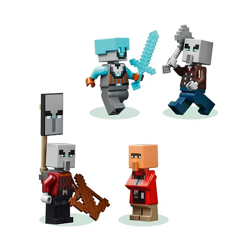 Конструктор LEGO Minecraft Аванпост разбойников и разоритель 665 деталей (21278) - фото 19