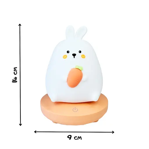 Нічник дитячий "Зайчик з морквою" MGZ-1403 портативний, зарядка від USB - фото 2