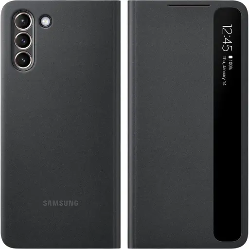 Оригінальний чохол-книжка Samsung для Galaxy S21 Black S-View Clear View Cover Smart (EF-ZG996CBEGRU)