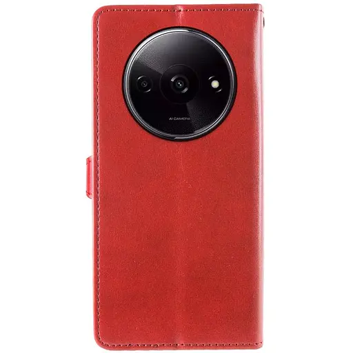 Чехол-книжка Getman кожаный Gallant PU для Xiaomi Redmi A3 Красный - фото 2