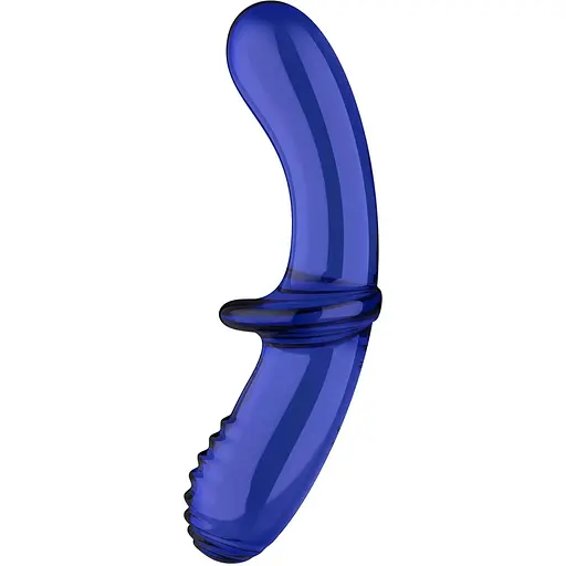 Двосторонній скляний дилдо Satisfyer Double Crystal Light blue