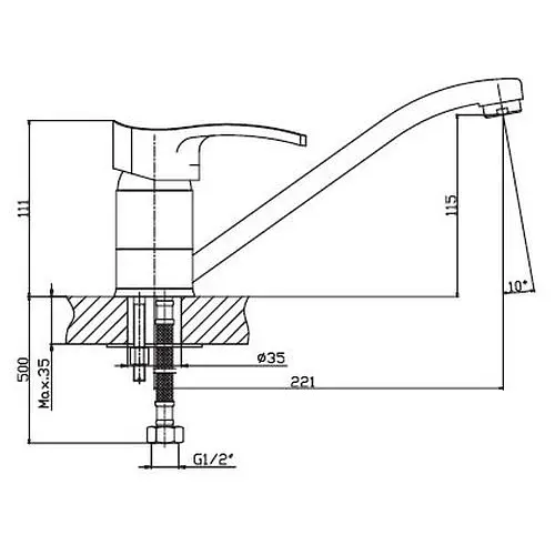 Змішувач для кухні Haiba FOCUS 004 HB0115 - фото 2