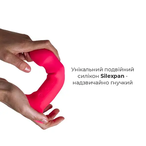 Ділдо з вібрацією Adrien Lastic Hitsens 2 Pink, відмінно для страпону, макс діаметр 4 см, довжина 17,2 см - фото 3