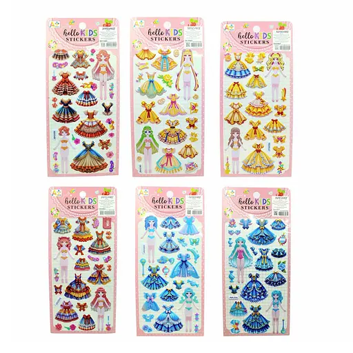 Наліпки дитячі Malevaro 6 дизайнів 12 шт. (762763ML)