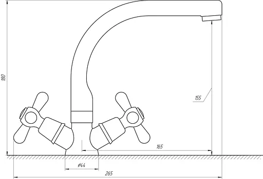 Смеситель для умывальника Globus Lux GB-Sharm-0104-06 Хром - фото 4