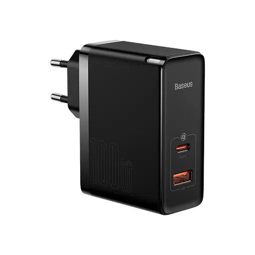 Сетевое зарядное устройство для Baseus GaN5 Pro 2 порта, USB + Type-C 100W Черный (CCGP090201) - фото 1