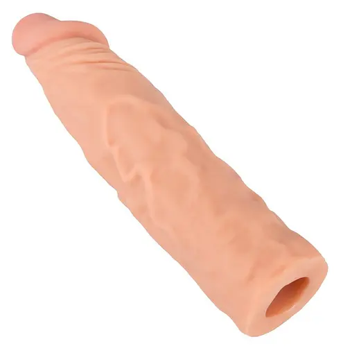 Насадка на пенис Nature Skin Extension Sleeve 19.5 см телесный - фото 4