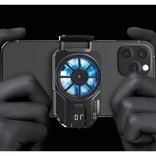 Кулер з екраном активне охолодження для телефону / планшета Memo DLA3 шириною до 102 мм Black (18524) - фото 3