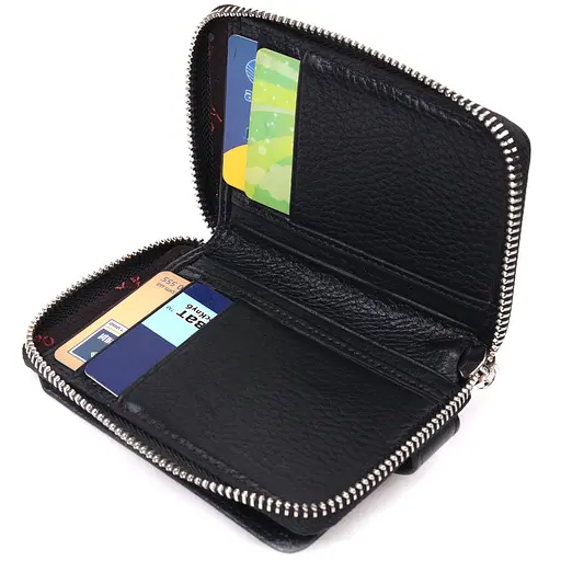 Кошелек женский на молнии из натуральной кожи 12х9х1.5 см KARYA 12х9х1.5 см acs0024280 - фото 5