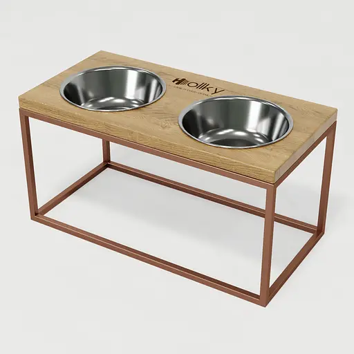 Hollky Base L — миски на підставці для середніх і великих собак (2 × 0,95 л) - фото 2