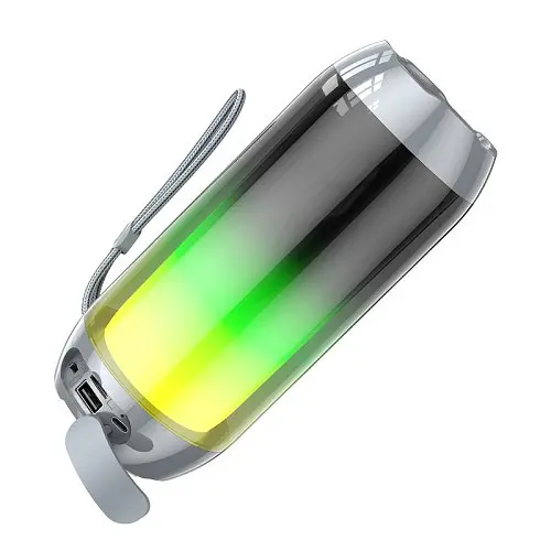 Акустична система Borofone BR25 Crazy sound colorful luminous червона - фото 2