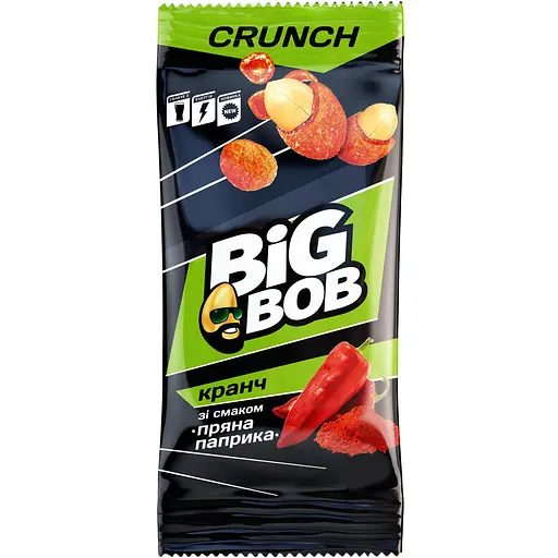 Арахис Big Bob Crunch Пряная паприка жареный соленый в хрустящей оболочке 55 г