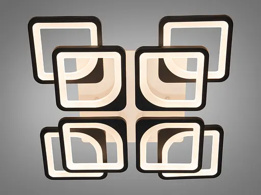 Светодиодная люстра смарт светильник с ИК пультом, 115W, черный - фото 2