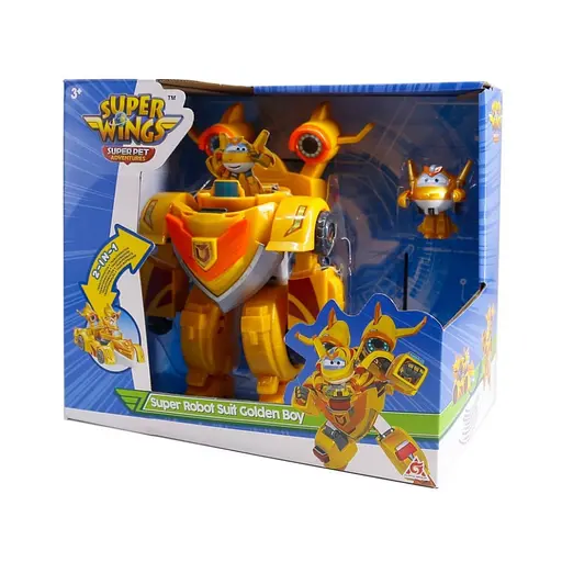 Игровой набор Super Wings Super Robot Suit Golden Boy EU770352  - фото 4